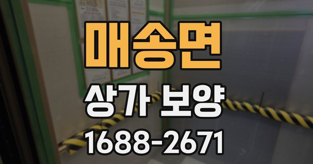 매송면 상가 보양