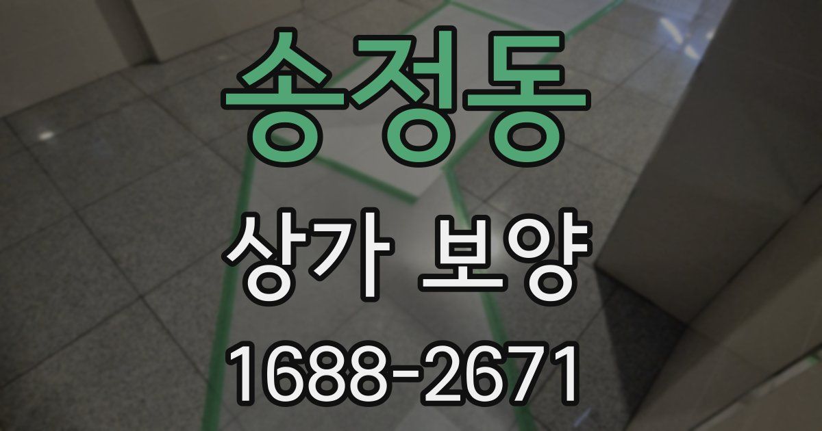 송정동 상가 보양