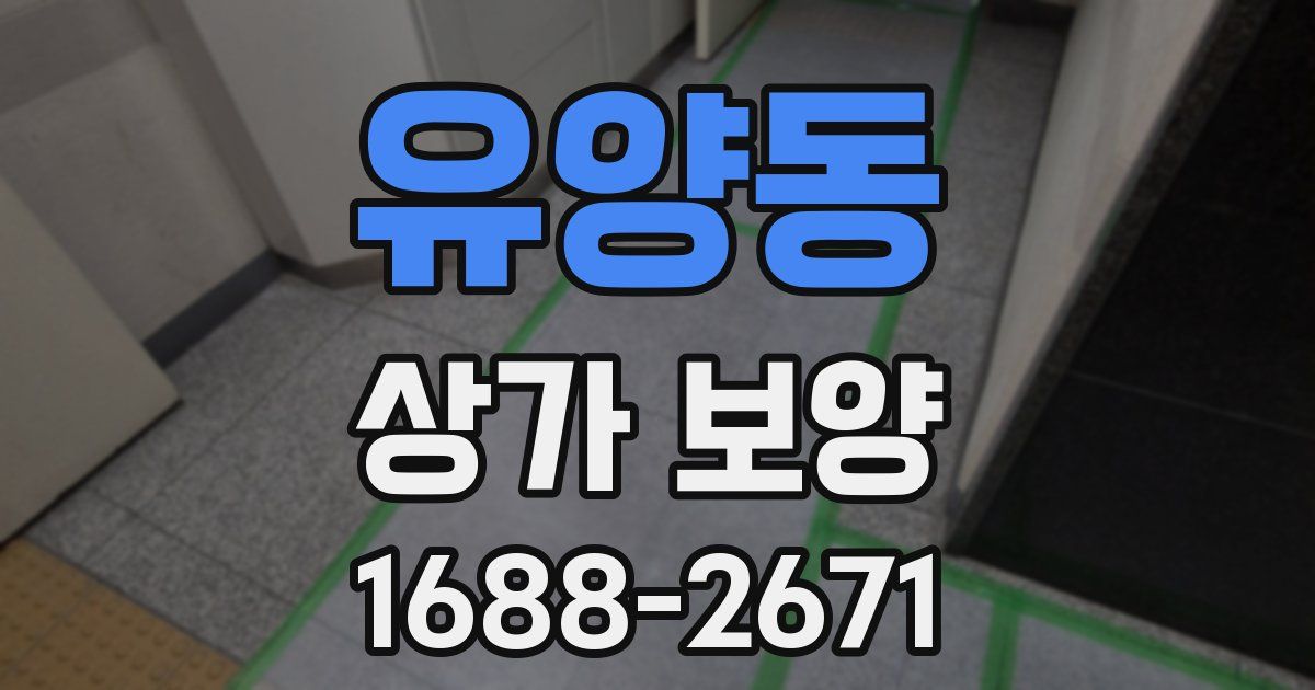 유양동 상가 보양