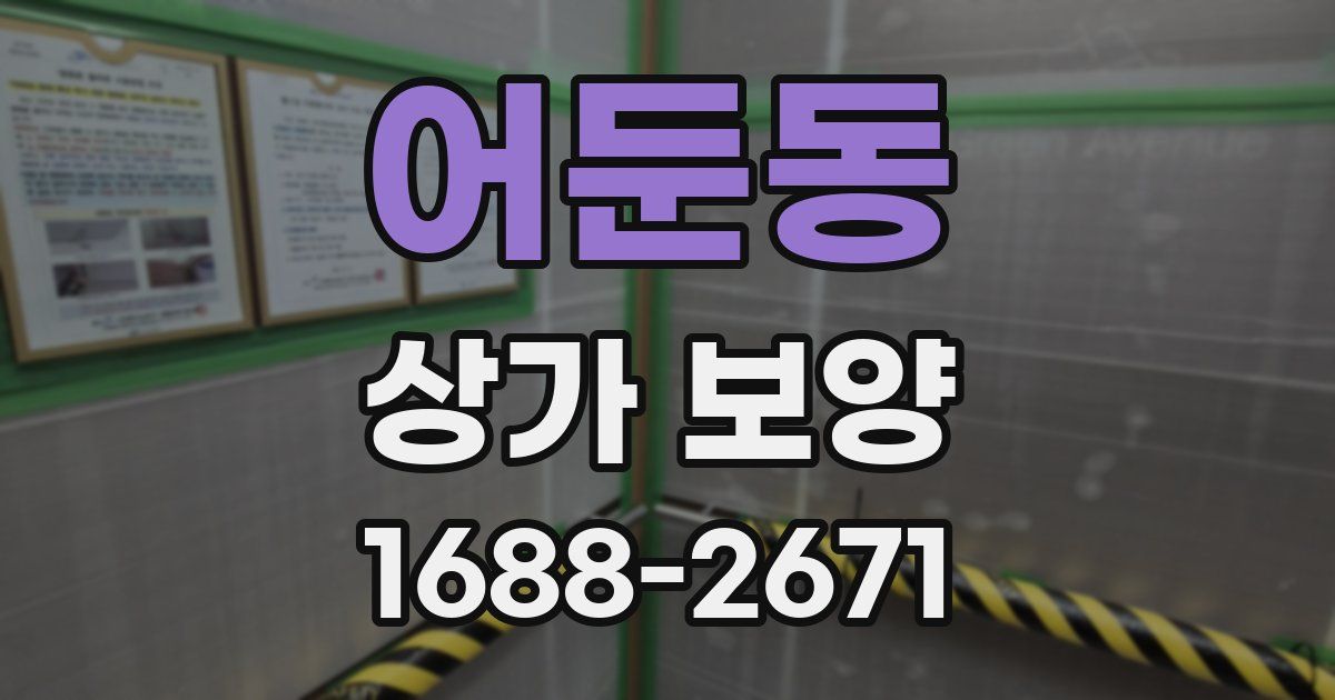 어둔동 상가 보양