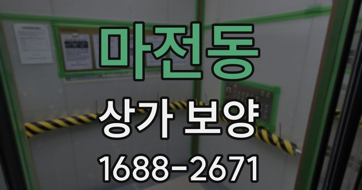 마전동 상가 보양