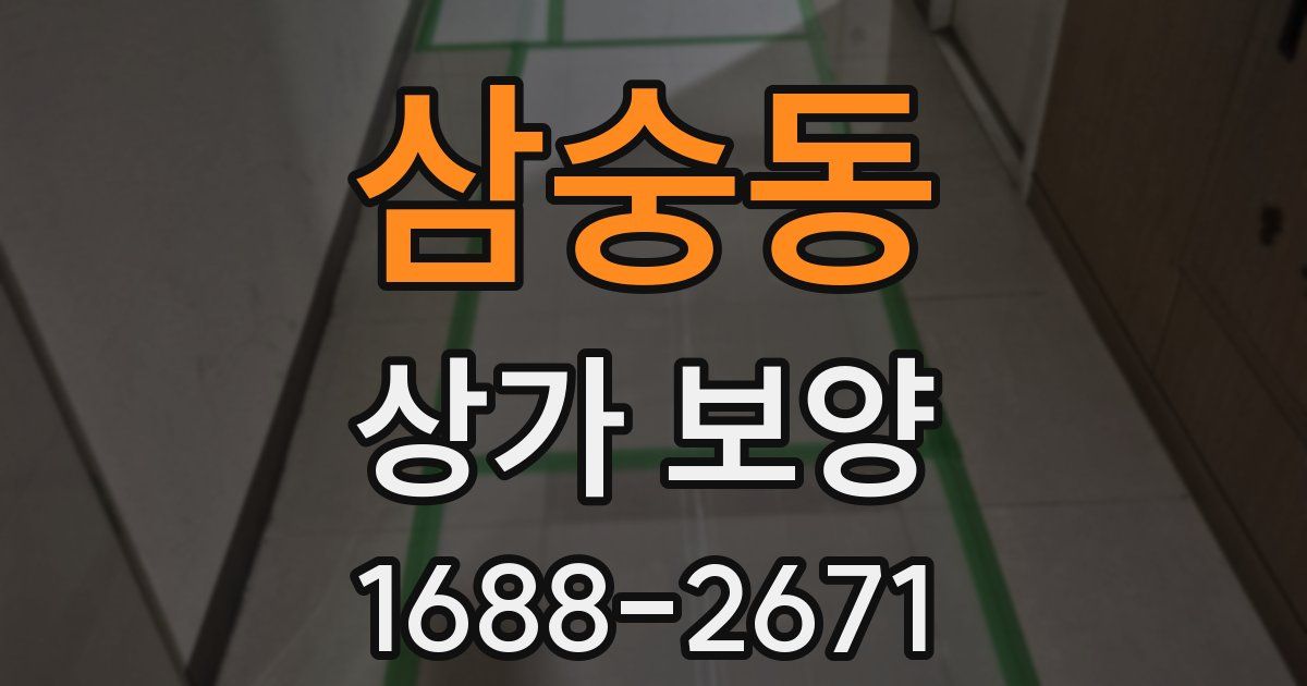 삼숭동 상가 보양
