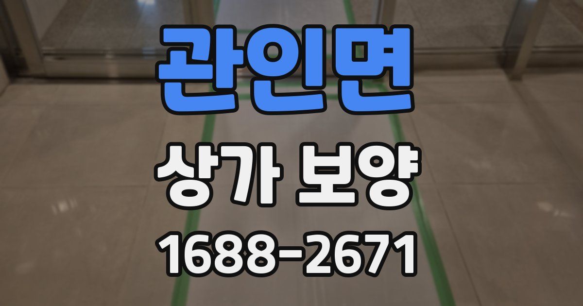 관인면 상가 보양