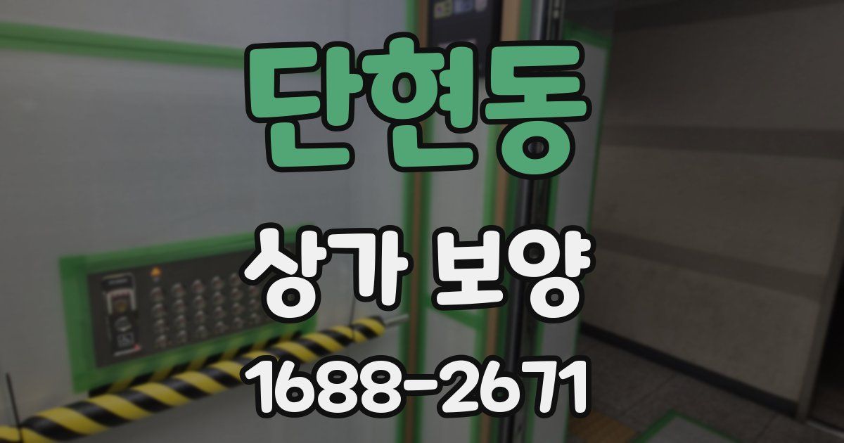 단현동 상가 보양
