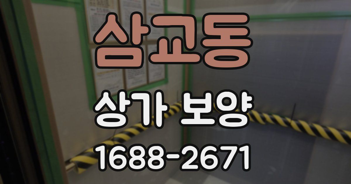 삼교동 상가 보양