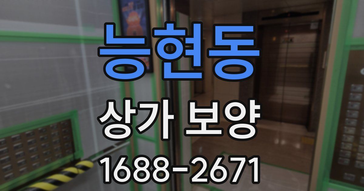 능현동 상가 보양