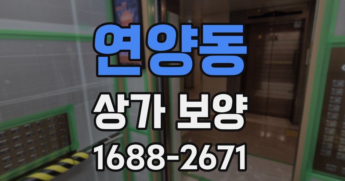연양동 상가 보양