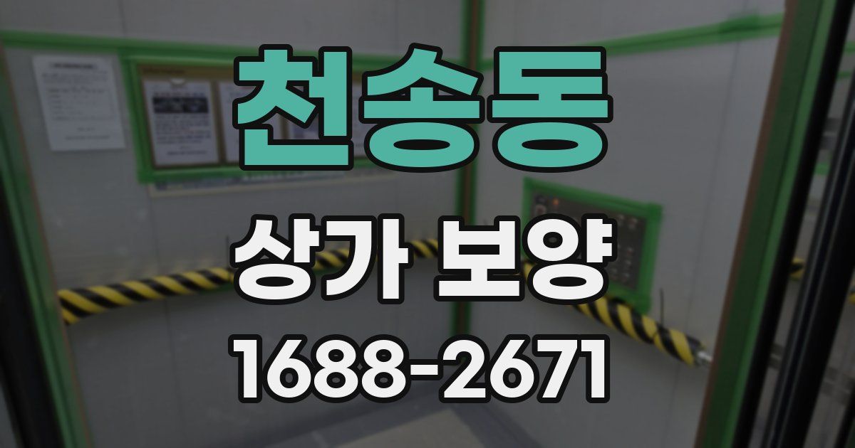 천송동 상가 보양