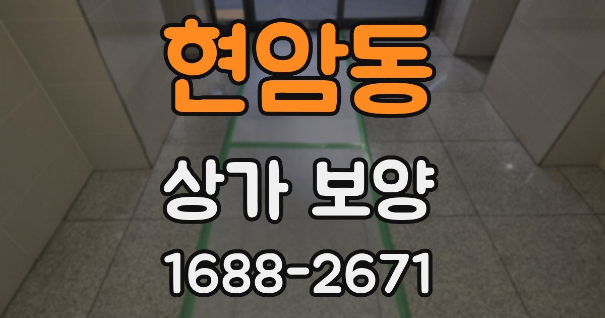 현암동 상가 보양