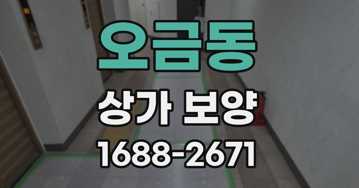 오금동 상가 보양