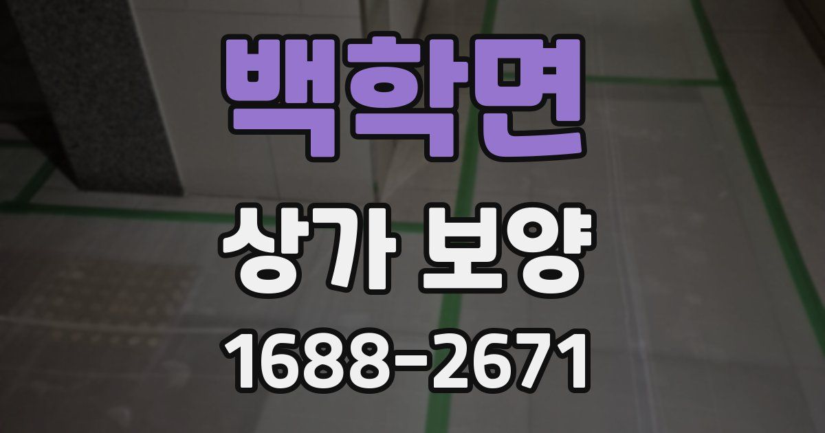 백학면 상가 보양