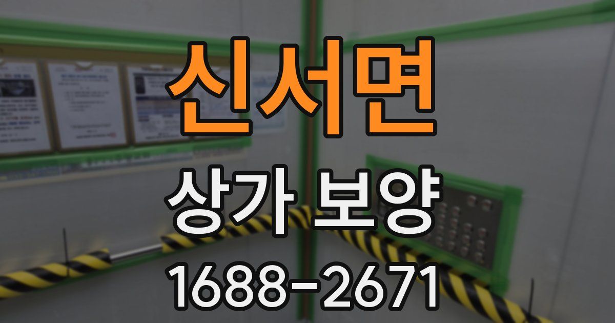 신서면 상가 보양