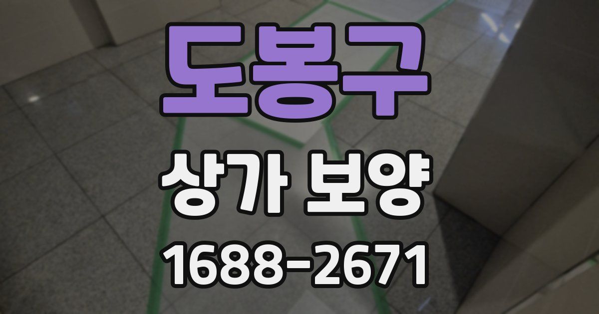 도봉구 상가 보양