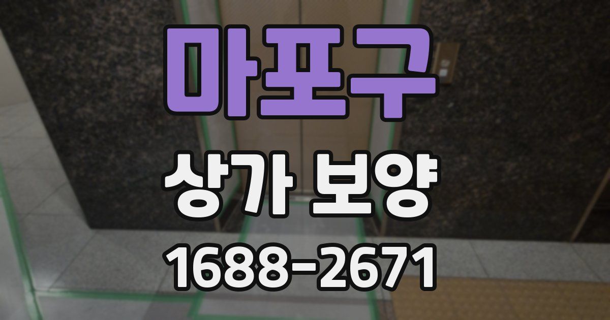 마포구 상가 보양