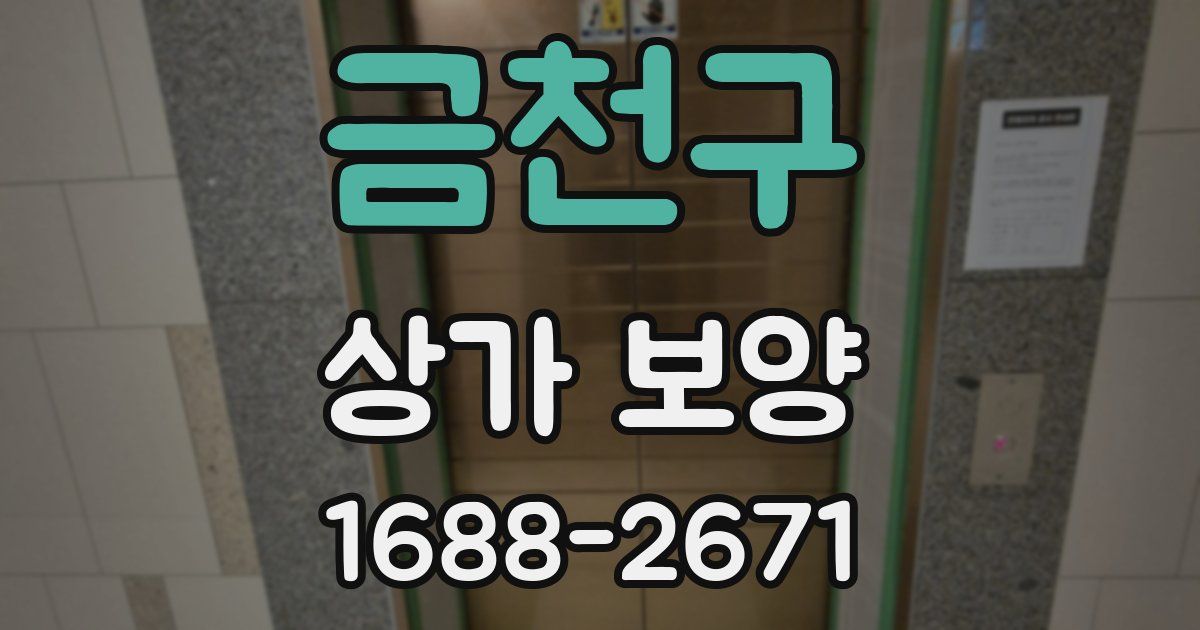 금천구 상가 보양