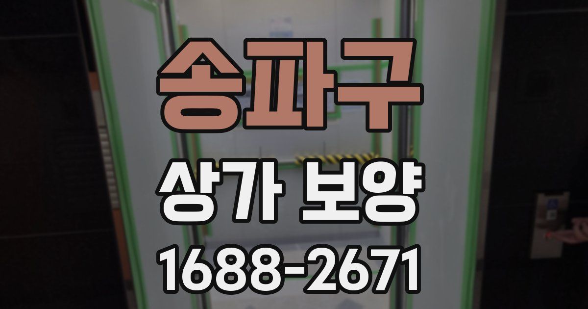송파구 상가 보양