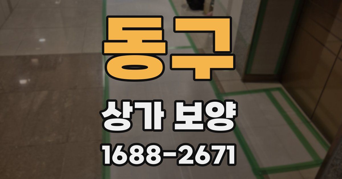 동구 상가 보양