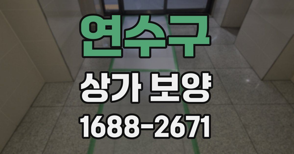 연수구 상가 보양