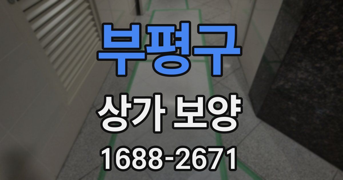 부평구 상가 보양