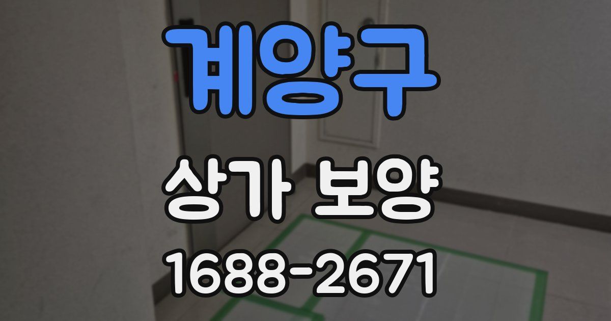 계양구 상가 보양