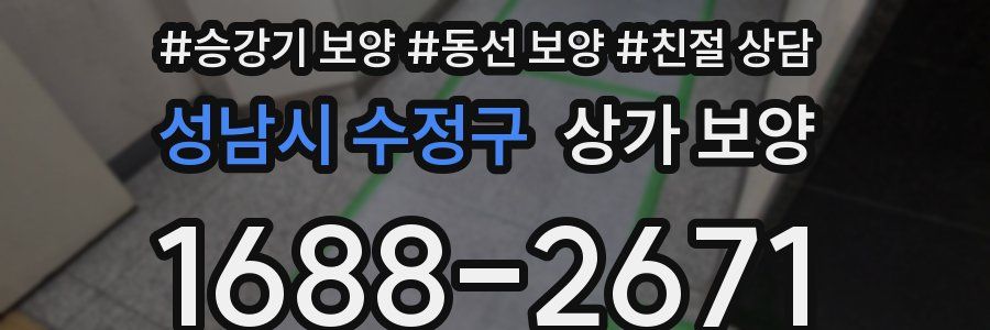 성남시 수정구 상가 보양