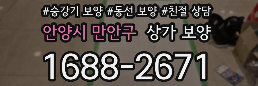 안양시 만안구 상가 보양