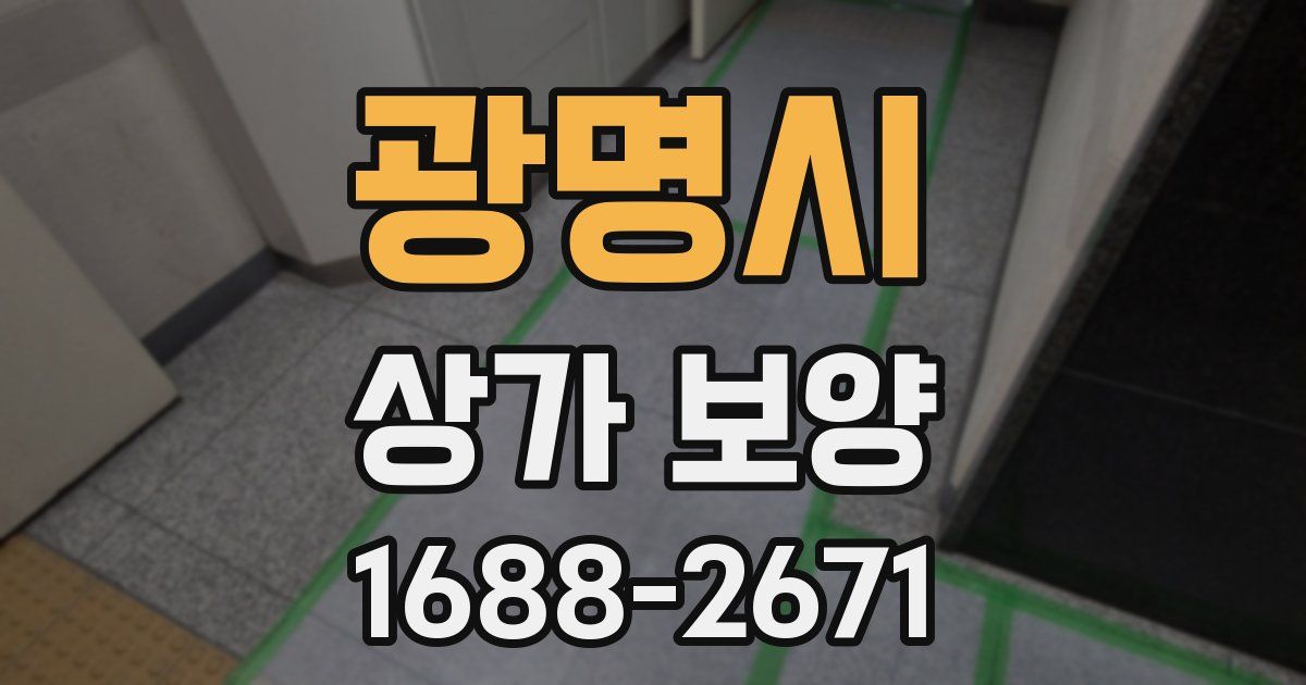 광명시 상가 보양