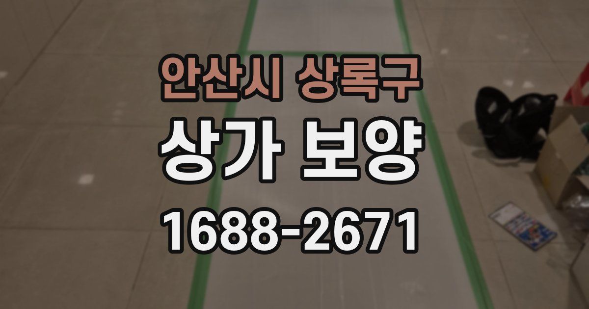 안산시 상록구 상가 보양