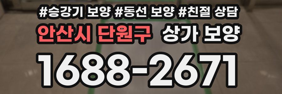 안산시 단원구 상가 보양