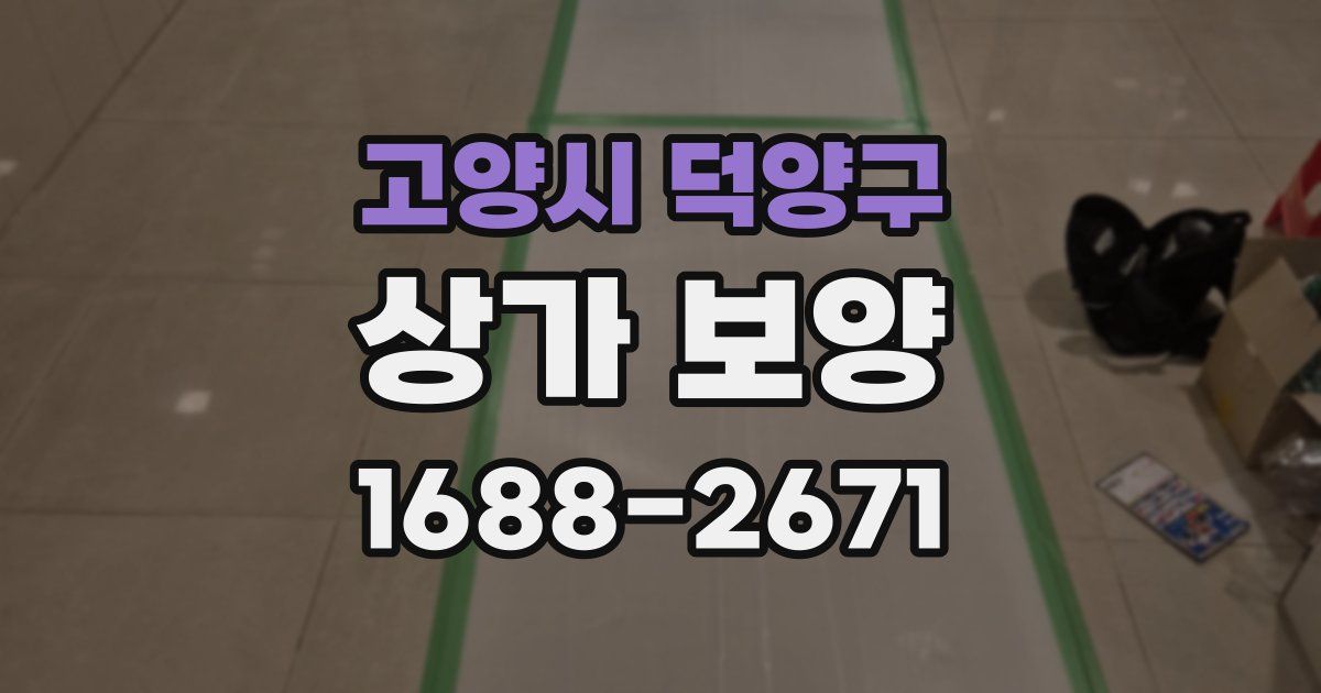 고양시 덕양구 상가 보양