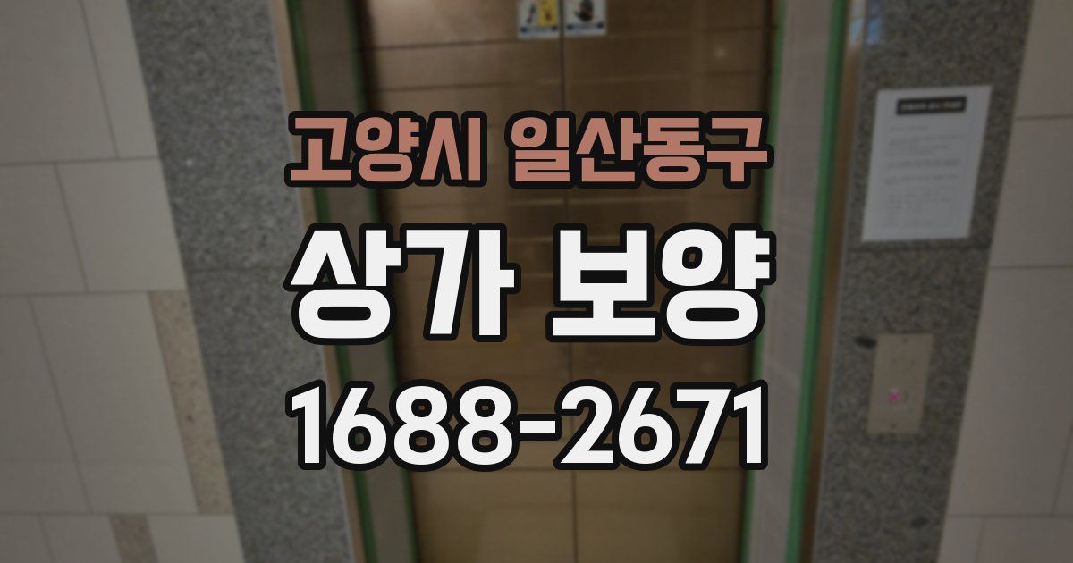 고양시 일산동구 상가 보양