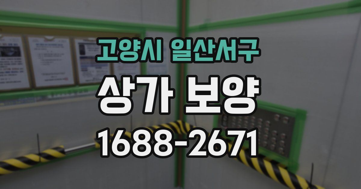 고양시 일산서구 상가 보양