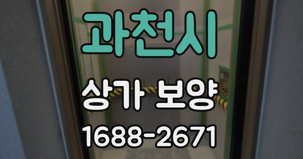과천시 상가 보양