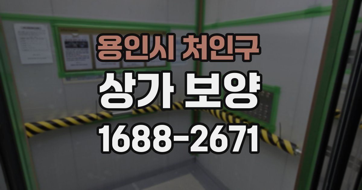 용인시 처인구 상가 보양