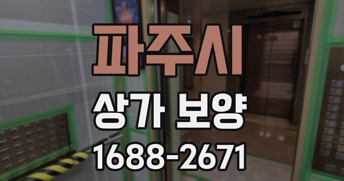 파주시 상가 보양
