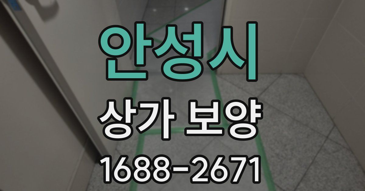 안성시 상가 보양