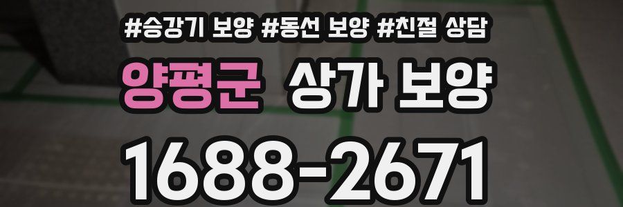 양평군 상가 보양
