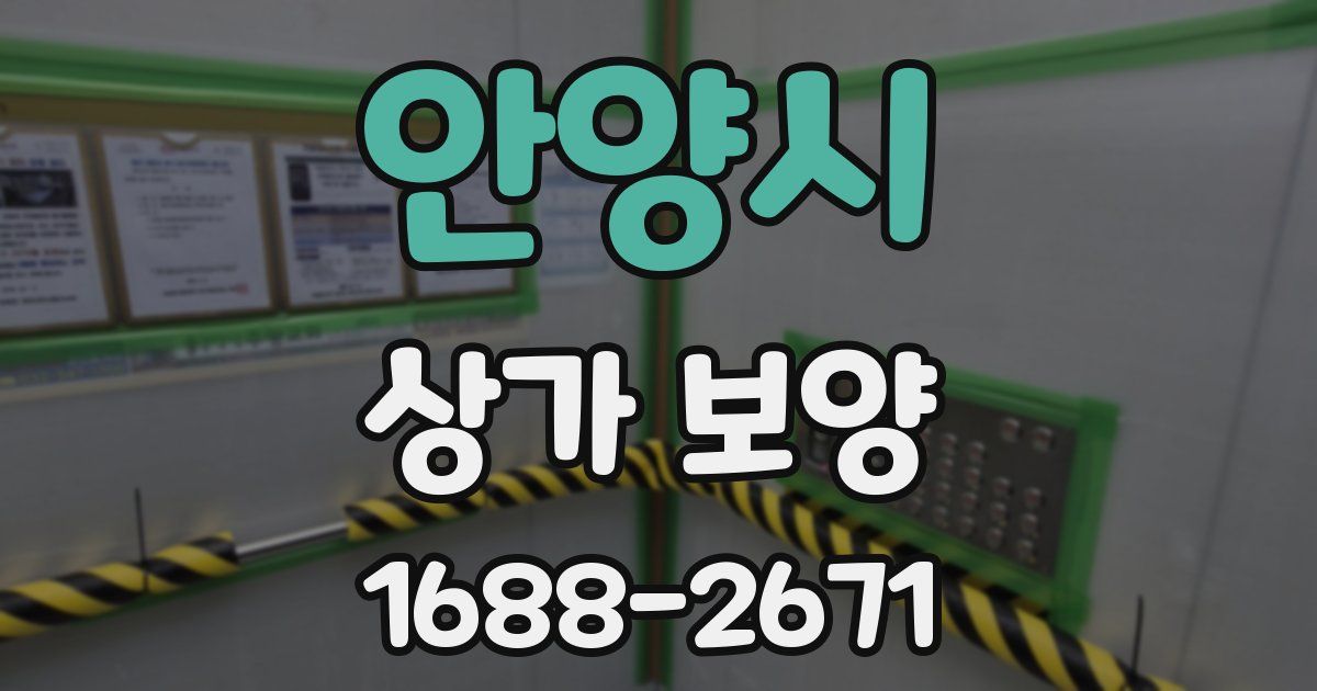 안양시 상가 보양