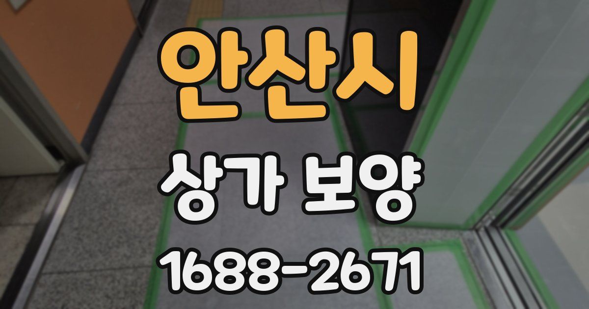 안산시 상가 보양
