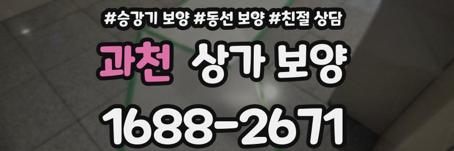 과천 상가 보양