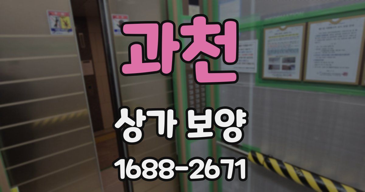 과천 상가 보양