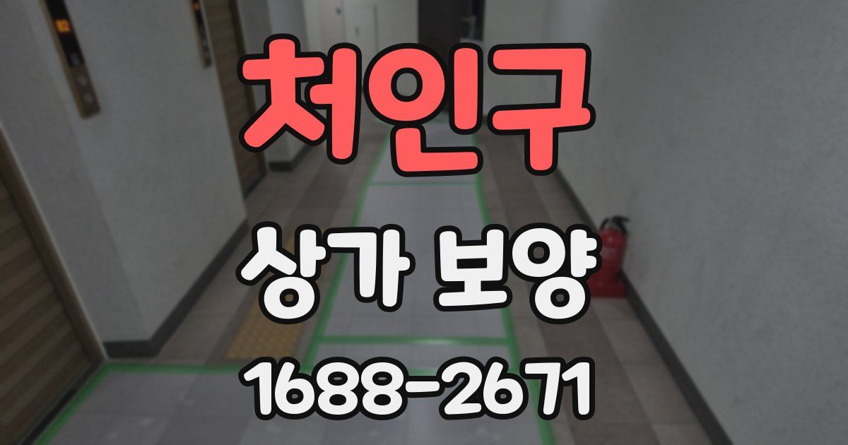 처인구 상가 보양