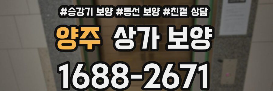 양주 상가 보양