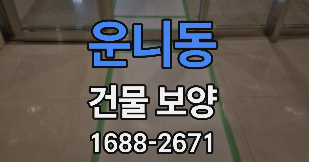 운니동 건물 보양