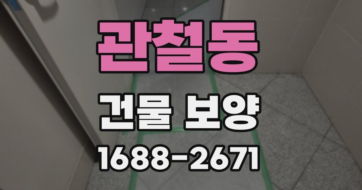 관철동 건물 보양