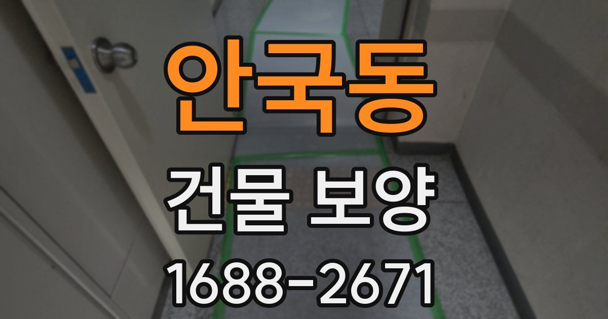 안국동 건물 보양