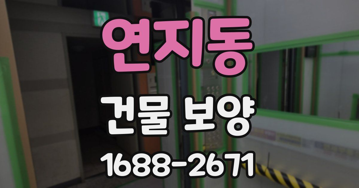 연지동 건물 보양