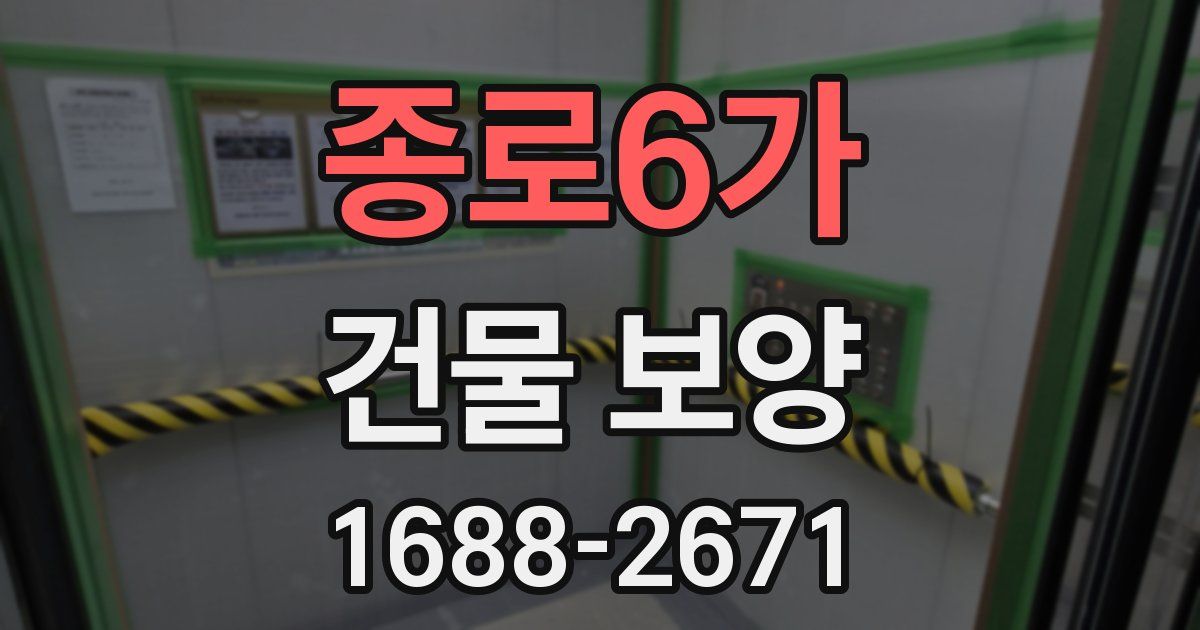종로6가 건물 보양