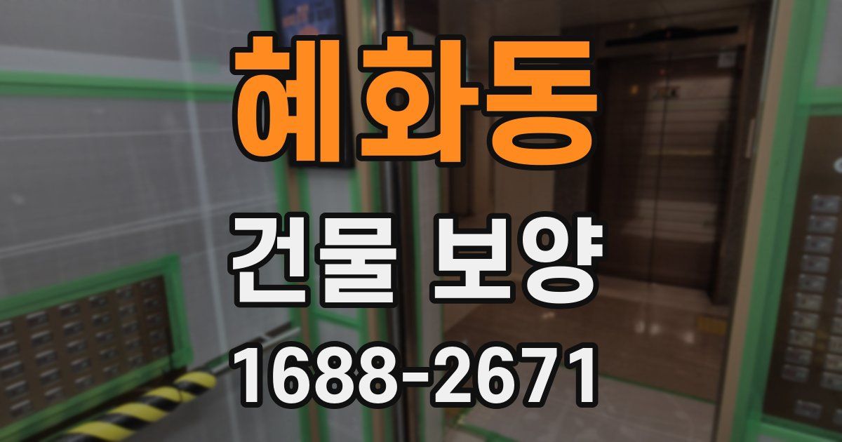 혜화동 건물 보양