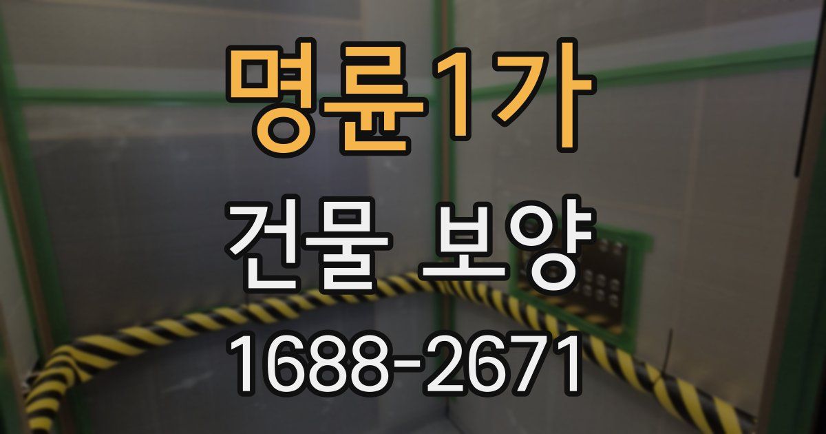 명륜1가 건물 보양